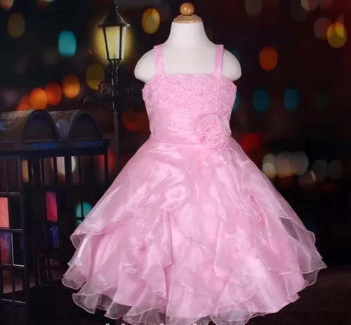 Vestido Infantil Princesa Rosa