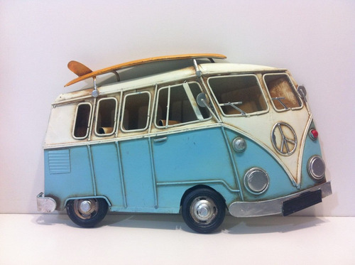 Quadro Parede Miniatura Kombi Perua Volkswagen Retro Vintage