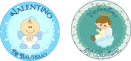 Etiquetas Candy Bar Personalizadas Bautismo