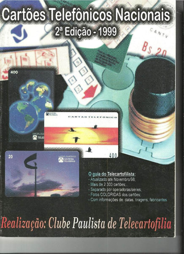Catalogo Nacional De Cartoes Telefonicos N°1 Telebras Novo