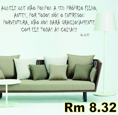 Adesivo Decorativo De Parede Frases Bíblicas Rm8.32