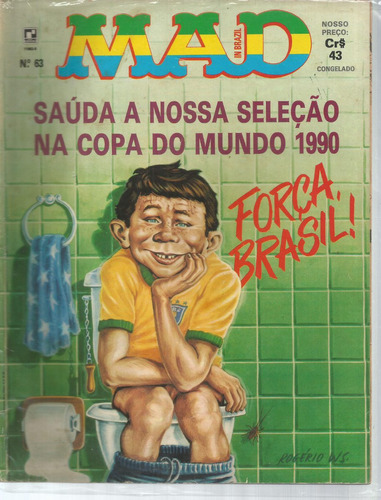 Mad N° 63 - Força Brasil - Em Português - Editora Record - Formato 21 X 27 - Capa Mole - Bonellihq Cx442 H18