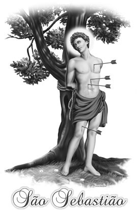 Imagem 2 de 2 de Canecas Religiosas São Sebastião Com Oração 587 A