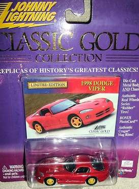 Johnny Lightning Classic Gold 1998 Dodge Viper (lacrado)