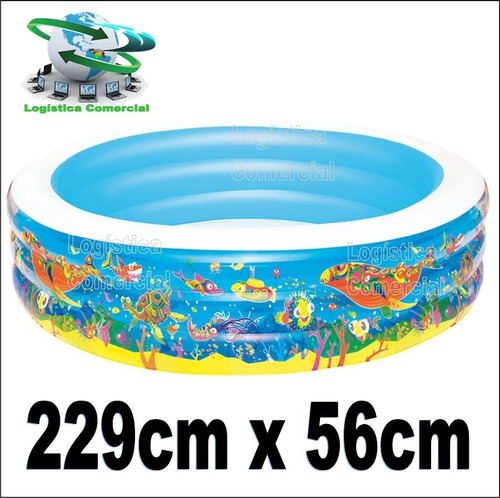 Piscina Familiar Inflable 3 Anillos 229 X 56cm 51123