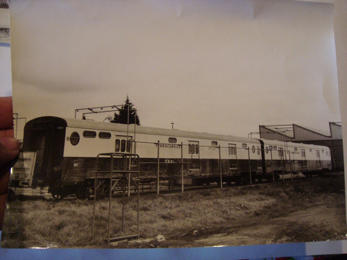 Antigua Fotografía Tren Ferrocarril Walter Sarando 17x23 Cm