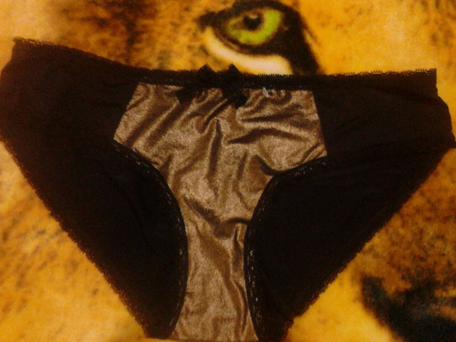 No Ilusion Pantaleta,bikini Tela Brillosa Dorado/ngo T-gde