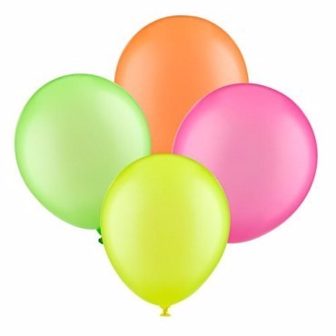 Globos Fluorescentes Neon Multicolor X 50 U.