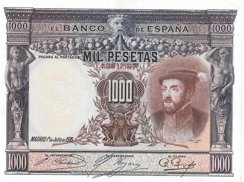 Billete España 1000 Pesetas Año 1925 Excelente+