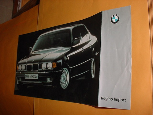 Folder Bmw Serie 3 Ano 91 1991 92 1992 Regino - Original