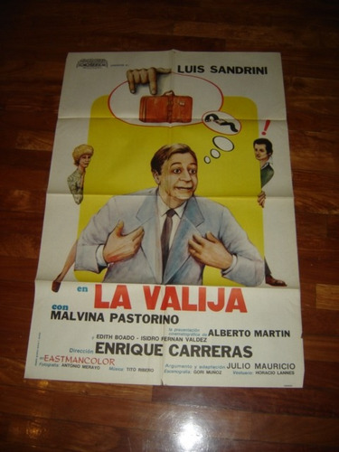 Afiche De Cine La Valija Luis Sandrini Malvina Pastorino