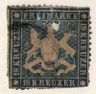 Wurtemberg (alemania) Sello Escudo De Armas X 18 K. Año 1859