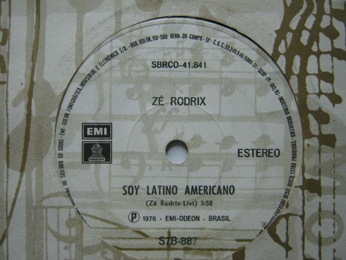 Zé Rodrix Compacto Soy Latino Americano 1976