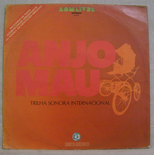 Lp Novela Anjo Mau - Internacional - Som Livre - 1976