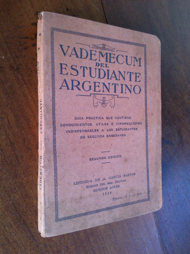 Vademecum Del Estudiante Argentino 1929