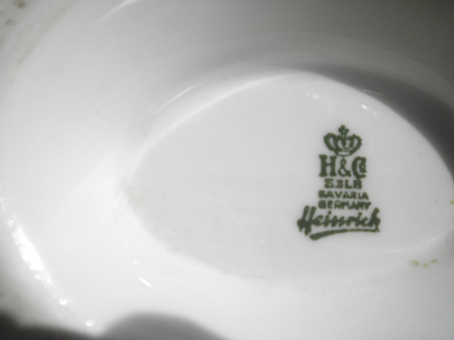 Porcelana Bavaria Germany H&c Salsera Pintada Alemana Sellad (Usado)