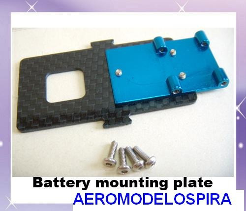 Metal+carbon Battery Mounting Plate For T-rex 450 Se V2