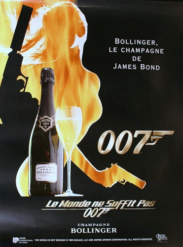 Carteles Antiguos Chapa 20x30cm James Bond Champagne Dr-187