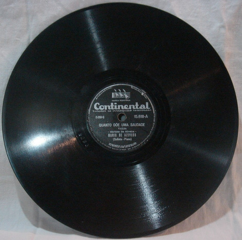 Disco 78 Rpm - Continental 15.618 -mário De Azevedo (piano)