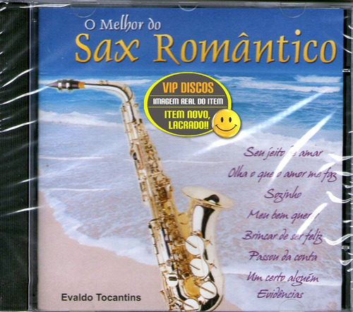 Cd Evaldo Tocantins O Melhor Do Sax Romantico - Raro