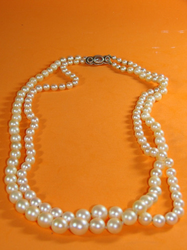 Collar Perlas Naturales Y Diamantes Reina Victoria