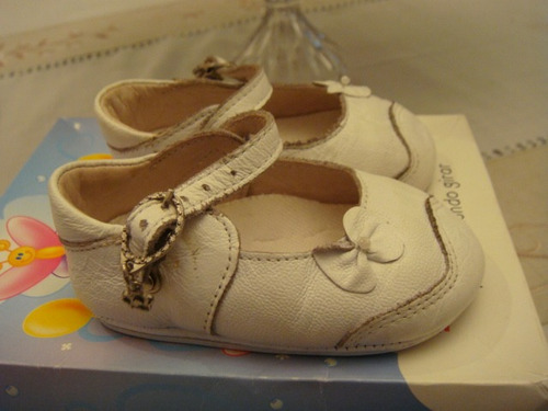 Lindo Sapato Branco Boneca Tam. 17 Laço Infantil Menina