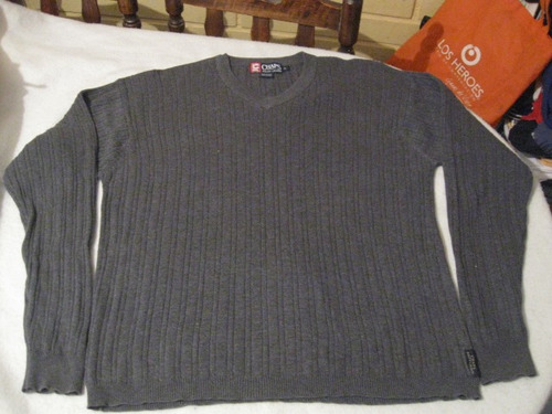 Sweater Chaps De Ralph Lauren Talla S Color Plomo Impecable