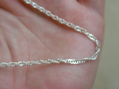 Imagem 2 de 6 de Corrente Cordão Singapura 45 Cm 3mm Prata 925