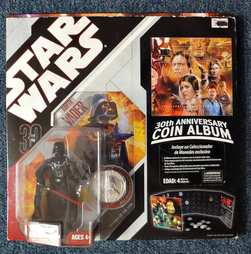 Darth Vader Figura + Album Coleccionador De Monedas 30 Aniv (Usado)