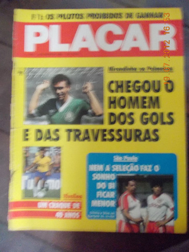 Placar - Mirandinha No Palmeiras/ Rivelino/ Cilinho E Silas