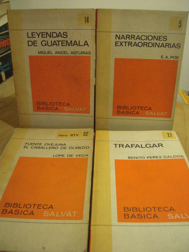 Lote X4 Libros, Asturias/ Poe/ Galdos/ Lope De Vega