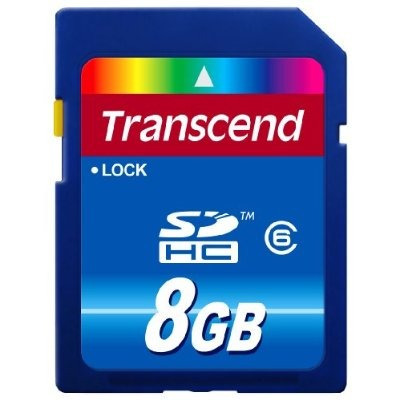 Transcend 8 Gb Clase 6 Sdhc Tarjeta De Memoria Flash Ts8gsdh