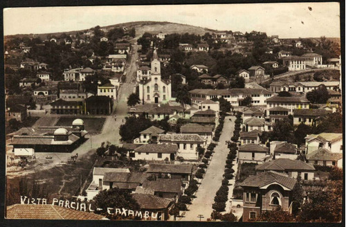 Cartão Postal Antigo Caxambu Mg Panorama