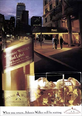 7210- Placa Decorativa Whisky Johnnie Walker Bebida Bar