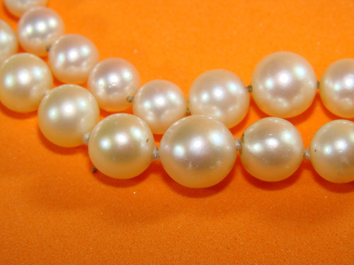 Collar Perlas Naturales Y Diamantes Reina Victoria
