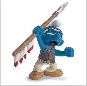 Spear Smurf - Miniatura Imp. Schleich - Smurfs - Nova!