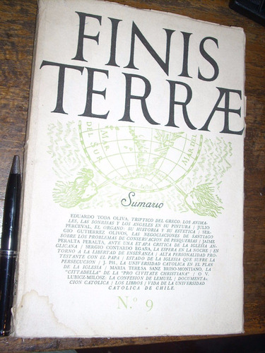 Revista Finis Terrae Nº 9 1956 Sumario En Foto Buen Estado