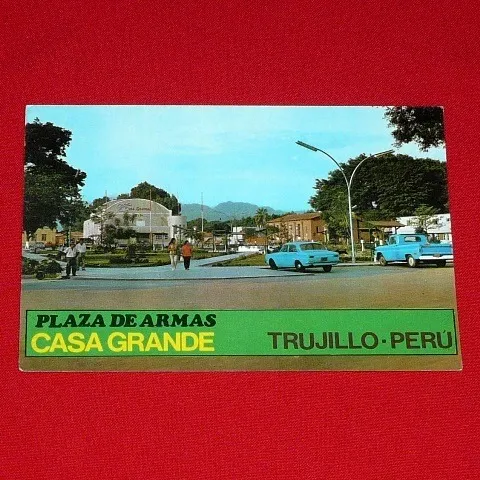 comprar Antigua Postal Plaza De Armas Casa Grande Trujillo Perú Cine