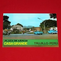 Comprar Antigua Postal Plaza De Armas Casa Grande Trujillo Perú Cine