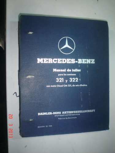 Manual Serviço Reparo Caminhão Mercedes Benz 321 322 Om 321