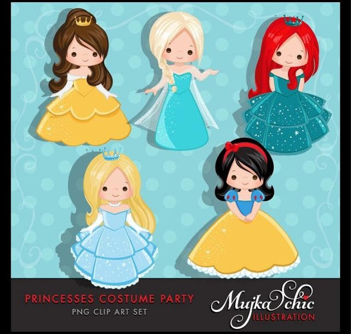 Kit Imprimible Princesas Disney Imagenes Clipart Cod 19