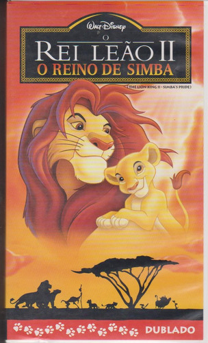 Rei Leão 2 O Reino De Simba Filme Original Vhs Dublado/ Novo