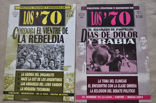 Lote X 2 Politica Cultura Sociedad Los 70 N 1 2 1997 Sartre