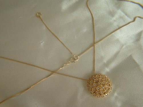 Ivi1388 = Colar Brunner Com Ping. O.amarelo 18k !diamantes!