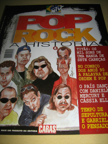 Revista Pop-rock, A História V.8 - Ed. Caras / Nova-sem Uso!