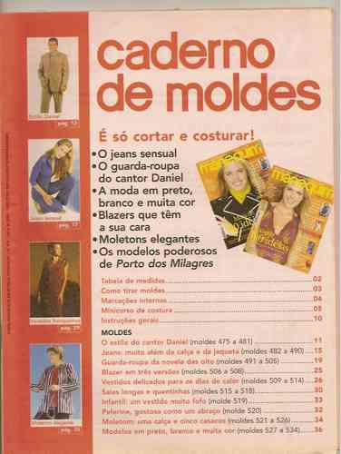Caderno De Moldes Manequim - Ed.499 Julho 2001