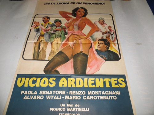 Poster Original De La Pelicula  Vicios Ardientes