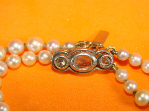 Collar Perlas Naturales Y Diamantes Reina Victoria
