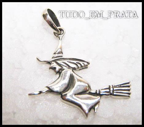 Pingente Bruxa Em Prata