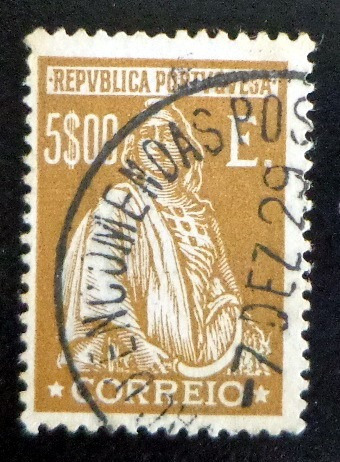 Portugal, Sello Yv. 436 Ceres 5e Marrón 1926 Usado L7228
